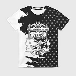 Женская футболка Liverpool текстура спорт