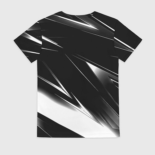 Женская футболка Juventus geometry stripes black / 3D-принт – фото 2