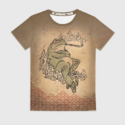 Женская футболка Лягушка с трубкой