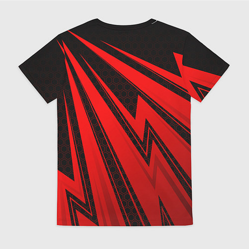 Женская футболка Митсубиси - красные молнии / 3D-принт – фото 2