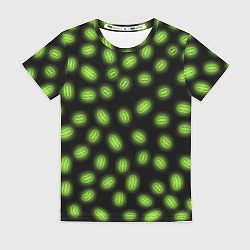 Футболка женская Неоновые бактерии, цвет: 3D-принт