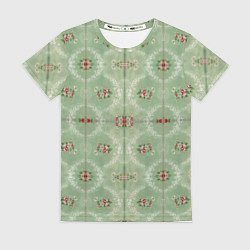 Футболка женская Обои в цветочек, цвет: 3D-принт