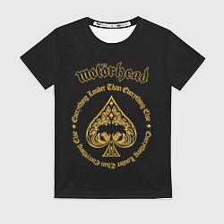 Футболка женская Motorhead золото, цвет: 3D-принт