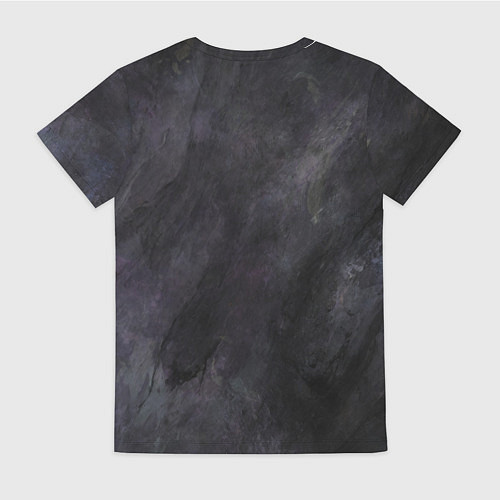 Женская футболка Абстракция - dark strokes of paint / 3D-принт – фото 2