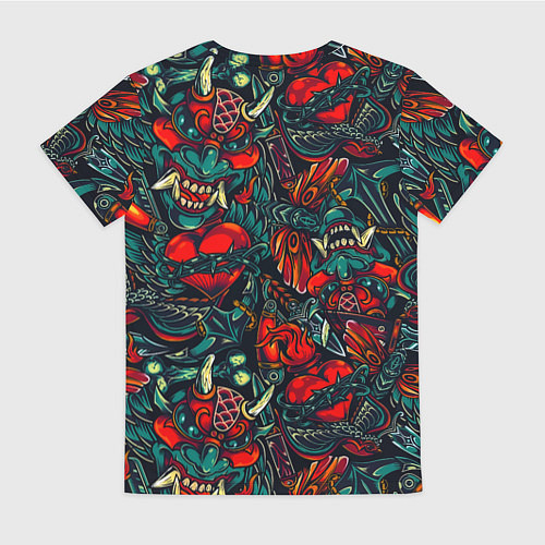 Женская футболка Barcelona japan tatoo / 3D-принт – фото 2