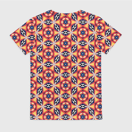 Женская футболка Красно-синий калейдоскоп / 3D-принт – фото 2