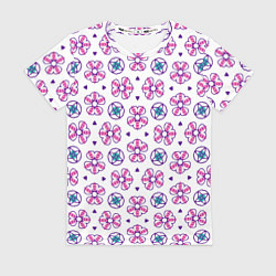 Футболка женская Паттерн из абстрактных цветов, цвет: 3D-принт