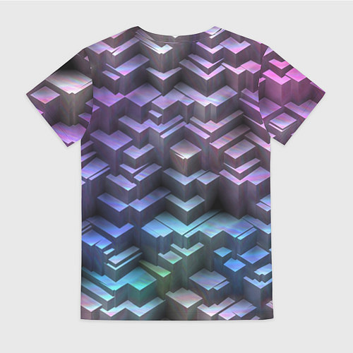 Женская футболка Неоновый рельеф / 3D-принт – фото 2