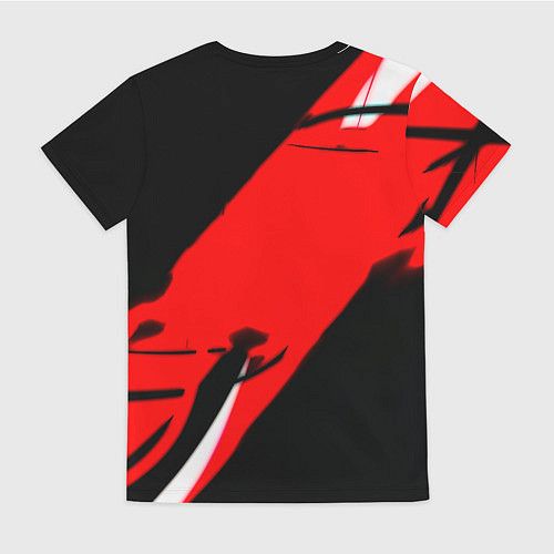 Женская футболка Арсенал геометрия полосы краски / 3D-принт – фото 2