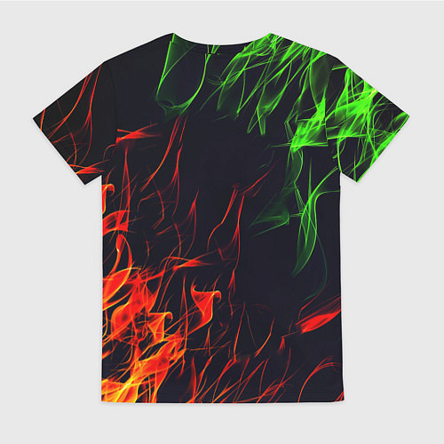 Женская футболка Borussia flame toxic / 3D-принт – фото 2