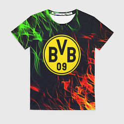 Женская футболка Borussia flame toxic