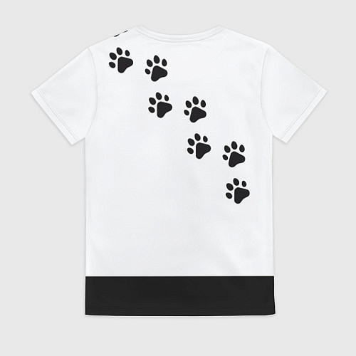 Женская футболка Девушка и кот / 3D-принт – фото 2