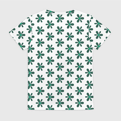 Женская футболка Цветочная текстура / 3D-принт – фото 2