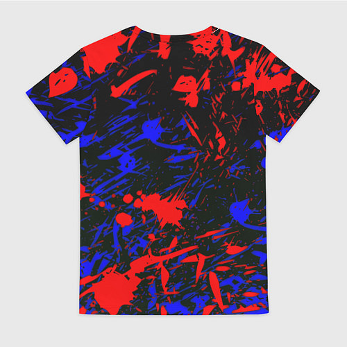Женская футболка Барселона абстрактные краски / 3D-принт – фото 2