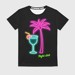 Футболка женская Night club, цвет: 3D-принт
