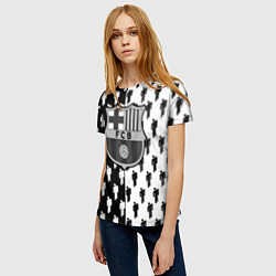 Футболка женская Barcelona спортивный паттерн, цвет: 3D-принт — фото 2