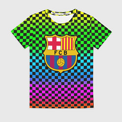 Женская футболка Barcelona gradient neon