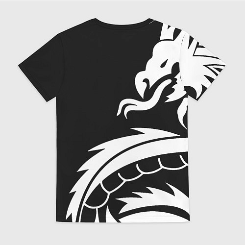 Женская футболка Borussia дракон белый / 3D-принт – фото 2