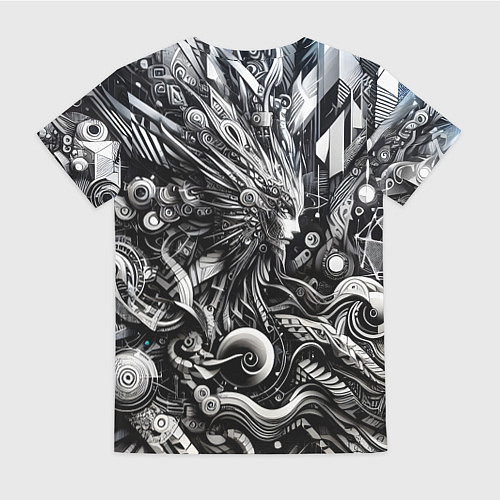 Женская футболка Abstraction cyber pattern - ai art fantasy / 3D-принт – фото 2