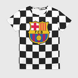 Женская футболка Barcelona клетка