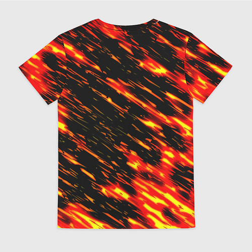 Женская футболка Barcelona штрихи огненные / 3D-принт – фото 2