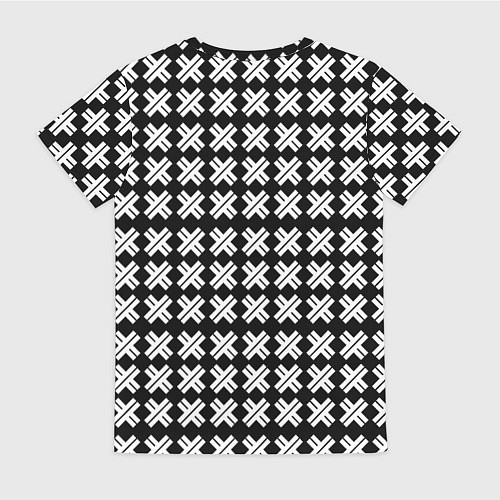 Женская футболка Borussia pattern geometry / 3D-принт – фото 2