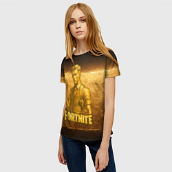 Футболка женская Fortnite золотой Мидас, цвет: 3D-принт — фото 2