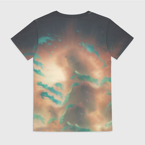 Женская футболка Маомао на фоне облаков / 3D-принт – фото 2