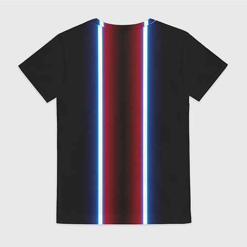 Женская футболка Color white blue red neon / 3D-принт – фото 2