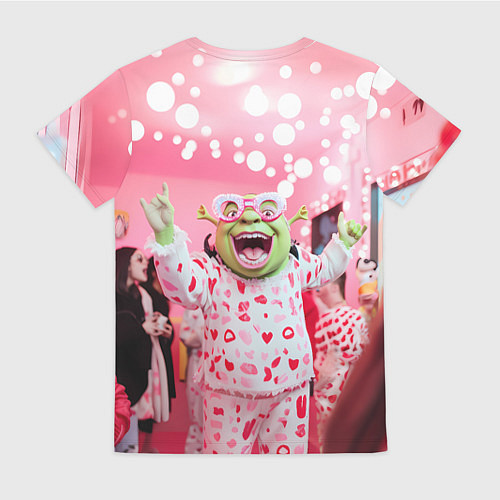 Женская футболка Шрек пижамная вечеринка / 3D-принт – фото 2