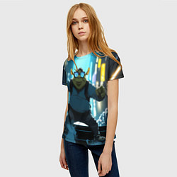 Футболка женская Шрек в неоновых очках, цвет: 3D-принт — фото 2