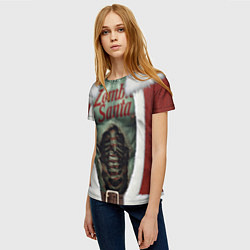 Футболка женская Костюм зомби Санты Клауса на новый год, цвет: 3D-принт — фото 2