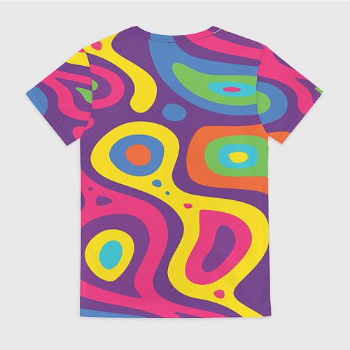 Женская футболка Abstract tac / 3D-принт – фото 2