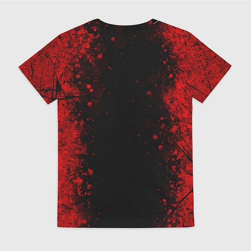 Женская футболка Эмблема hitman на черном фоне / 3D-принт – фото 2