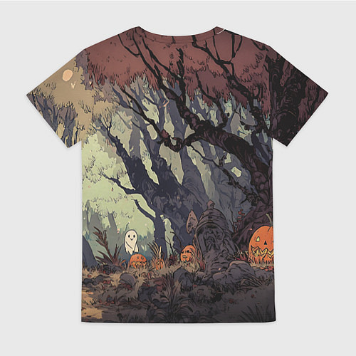Женская футболка Призрачный лес / 3D-принт – фото 2