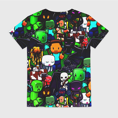 Женская футболка Minecraft x barcelona fc / 3D-принт – фото 2