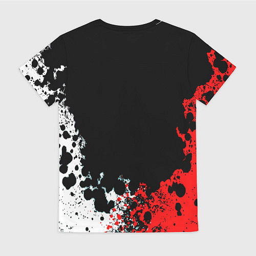 Женская футболка Манчестер Юнайтед краски абстрактные / 3D-принт – фото 2