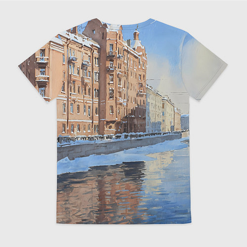Женская футболка Зимний Санкт-Петербург / 3D-принт – фото 2