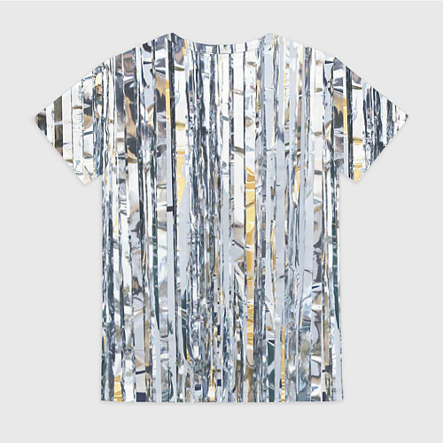 Женская футболка Новогодний дождик / 3D-принт – фото 2