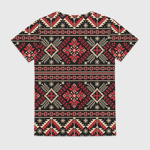 Женская футболка Этнический славянский орнамент / 3D-принт – фото 2