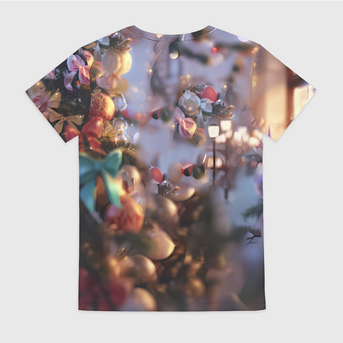 Женская футболка Милая новогодняя лошадка с крыльями / 3D-принт – фото 2