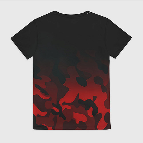 Женская футболка Манчестер Юнайтед камуфляж текстура / 3D-принт – фото 2