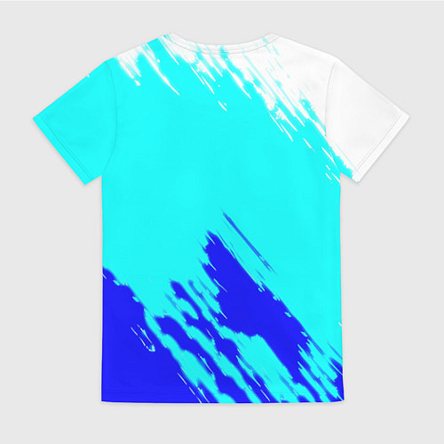 Женская футболка Ювентус краски штрихи текстура / 3D-принт – фото 2