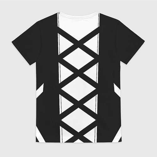 Женская футболка Ювентус геометрия полосы линии / 3D-принт – фото 2