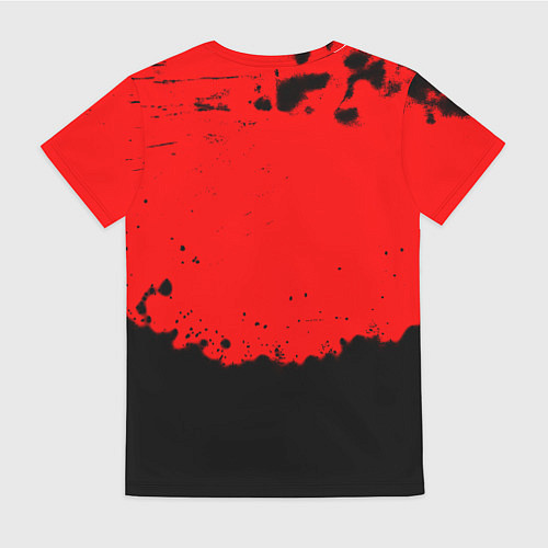 Женская футболка Манчестер Юнайтед краски брызги / 3D-принт – фото 2
