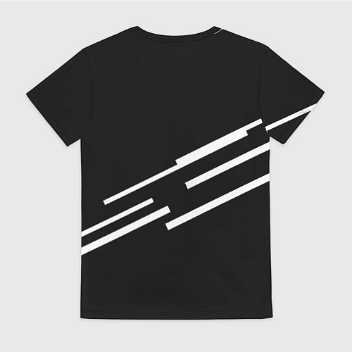 Женская футболка Реал Мадрид полосы текстура линии / 3D-принт – фото 2