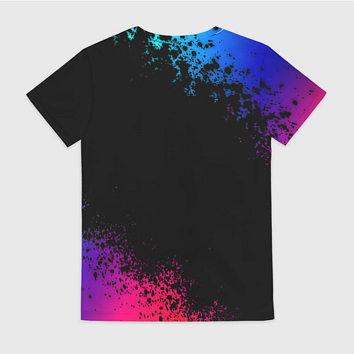 Женская футболка Бавария Мюнхен краски неон градиент / 3D-принт – фото 2