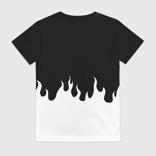 Женская футболка Реал Мадрид огонь белый / 3D-принт – фото 2