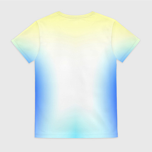Женская футболка Color yellow blue white / 3D-принт – фото 2