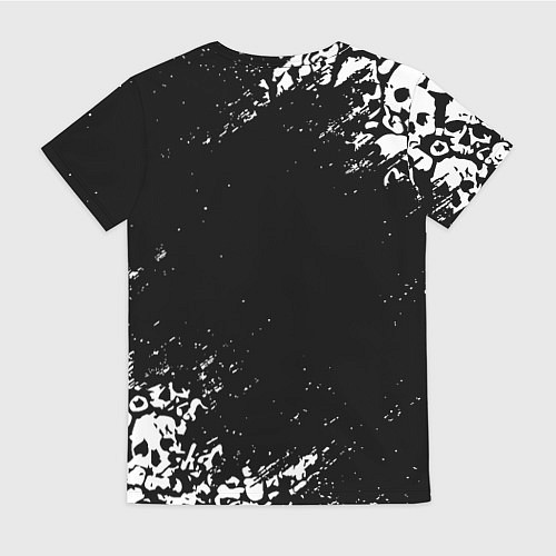 Женская футболка Ювентус черепа краски / 3D-принт – фото 2